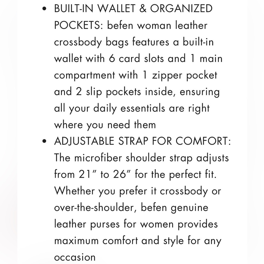 befen RFID Genuine Leather Crossbody Bag In Blue - Picture 11 of 14